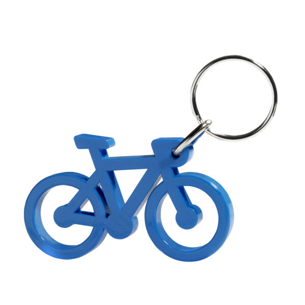 Bike keychain blue solid