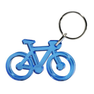 Bike keychain blue transp